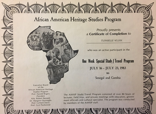African American Heritage Studies Program certificate