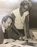 Florabelle Wilson works with her colleagues