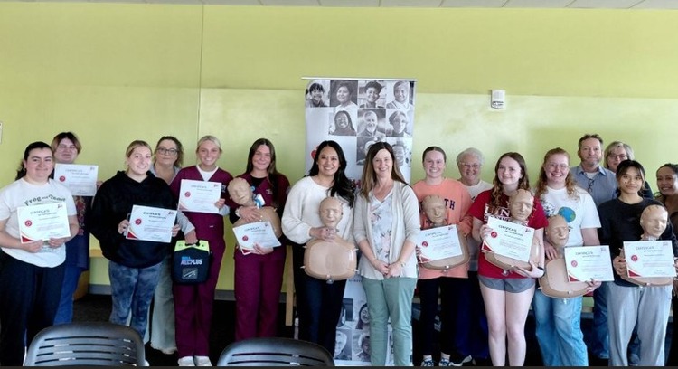 a group posing after a cpr class