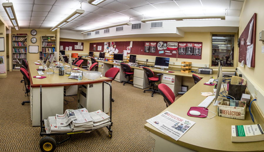The Reflector workspace with computers