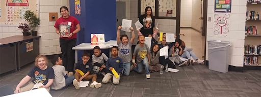 group of young students in a classroom
