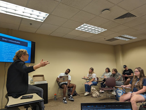 teacher with small group of students