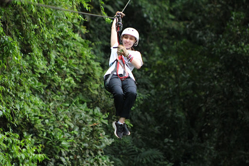 Leslie ziplining