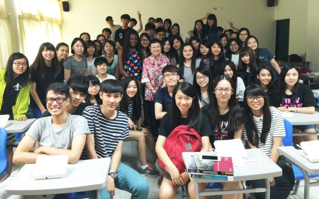 Dr. Lin with Asian Program students