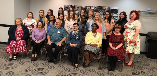 Dr. Lin with Social Work faculty and students