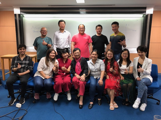 Dr. Lin with international students from Asia