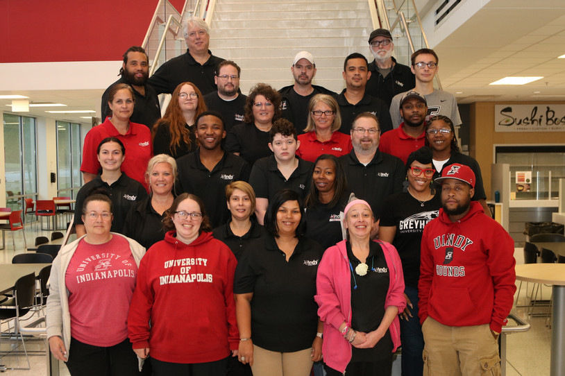 group photo of the custodial team