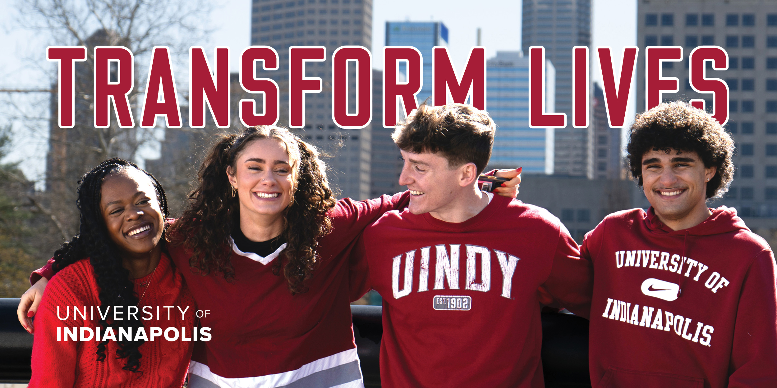 Three UIndy students together