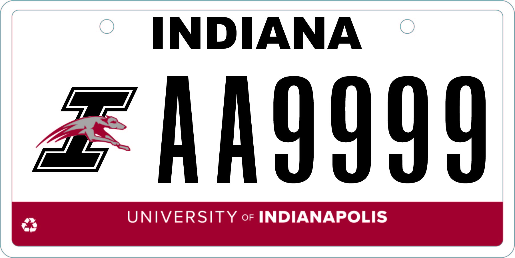 University of Indianapolis license plate