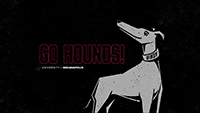 Black and white grady illustration and Go Hounds! wallpaper