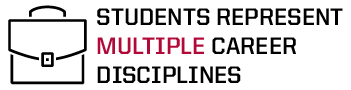students represent multiple career disciplines
