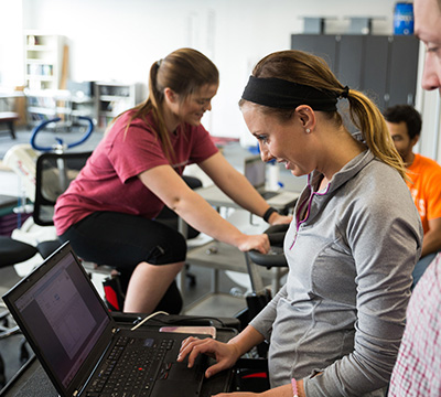 Student video computer data from exercise bike