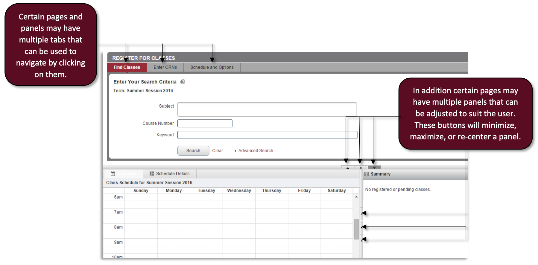 screenshot of find class option