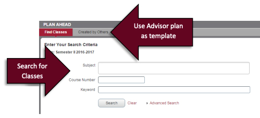screenshot to find class sections