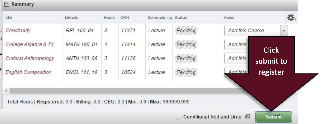 screenshot to submit summary