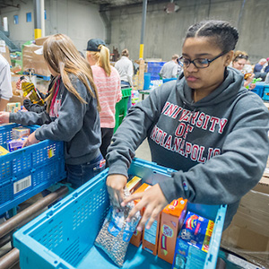 student volunteering